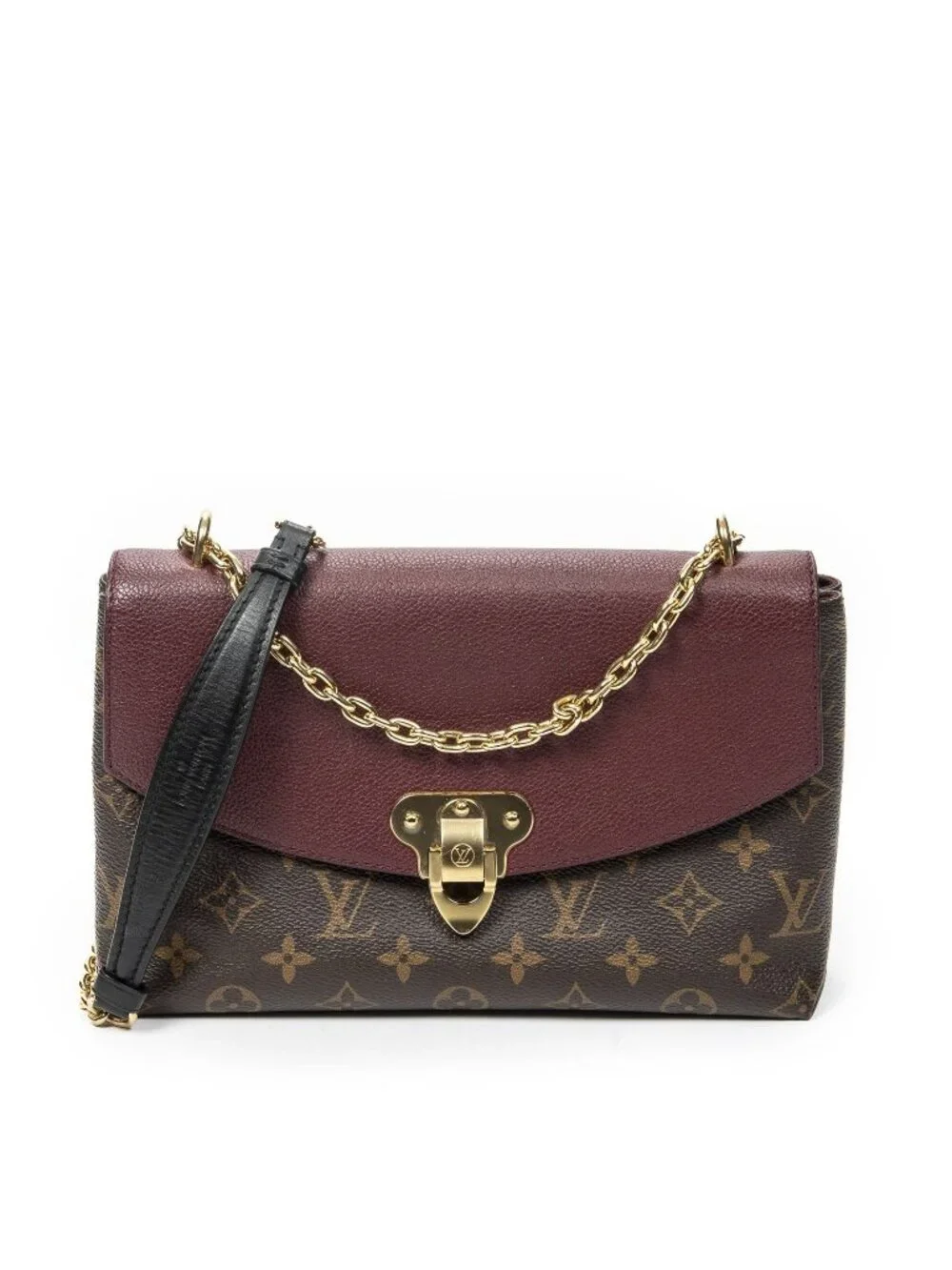 Louis Vuitton Saint Placide Burgundy Brown Monogram Canvas Shoulder